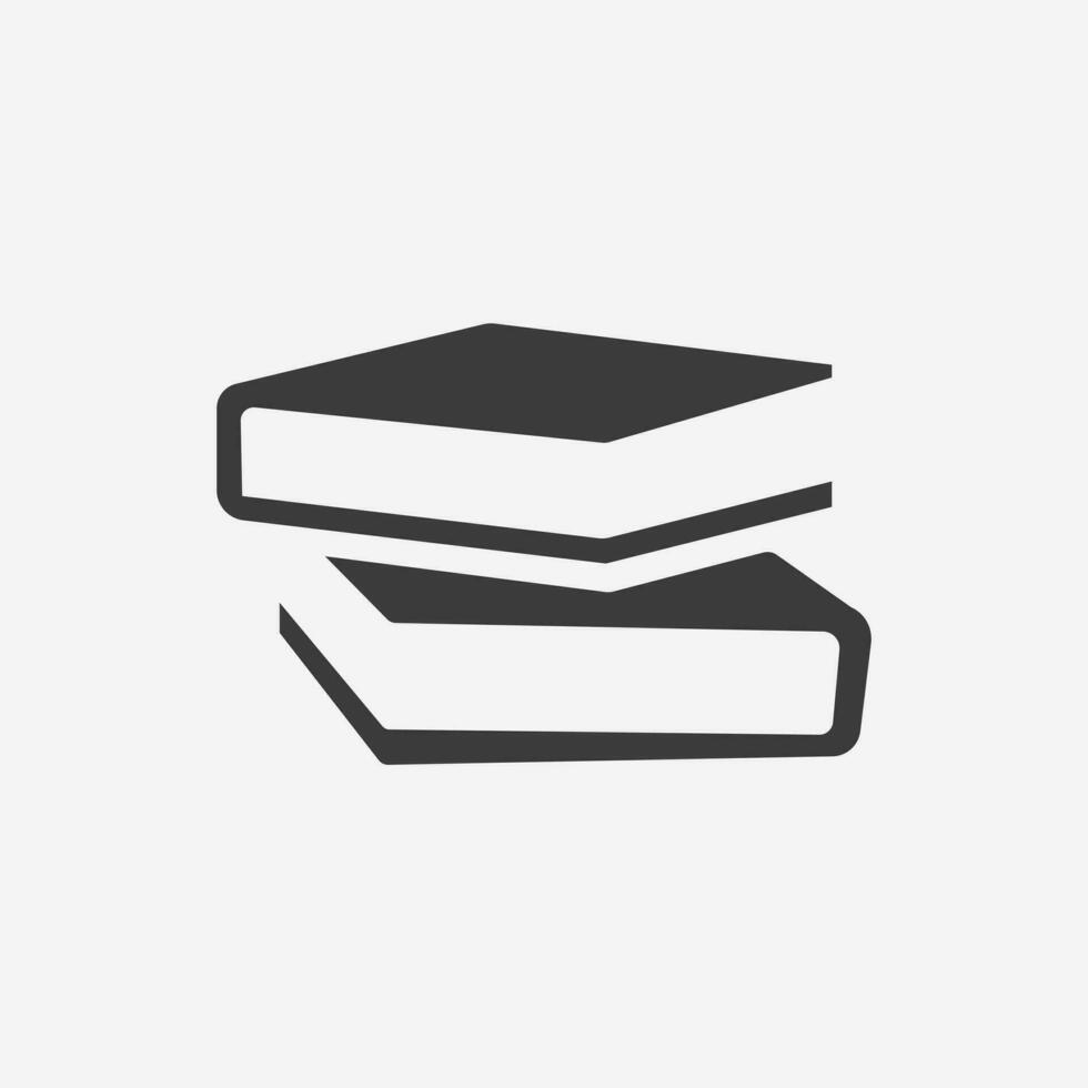Buch Symbol Vektor. Lehrbuch, Bibliothek, lernen, Literatur, Ausbildung, Wissen, Lernen Symbol Zeichen vektor