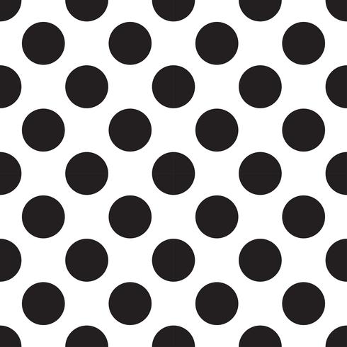 sömlösa mönster med vita och svarta ärter (polka dot). vektor