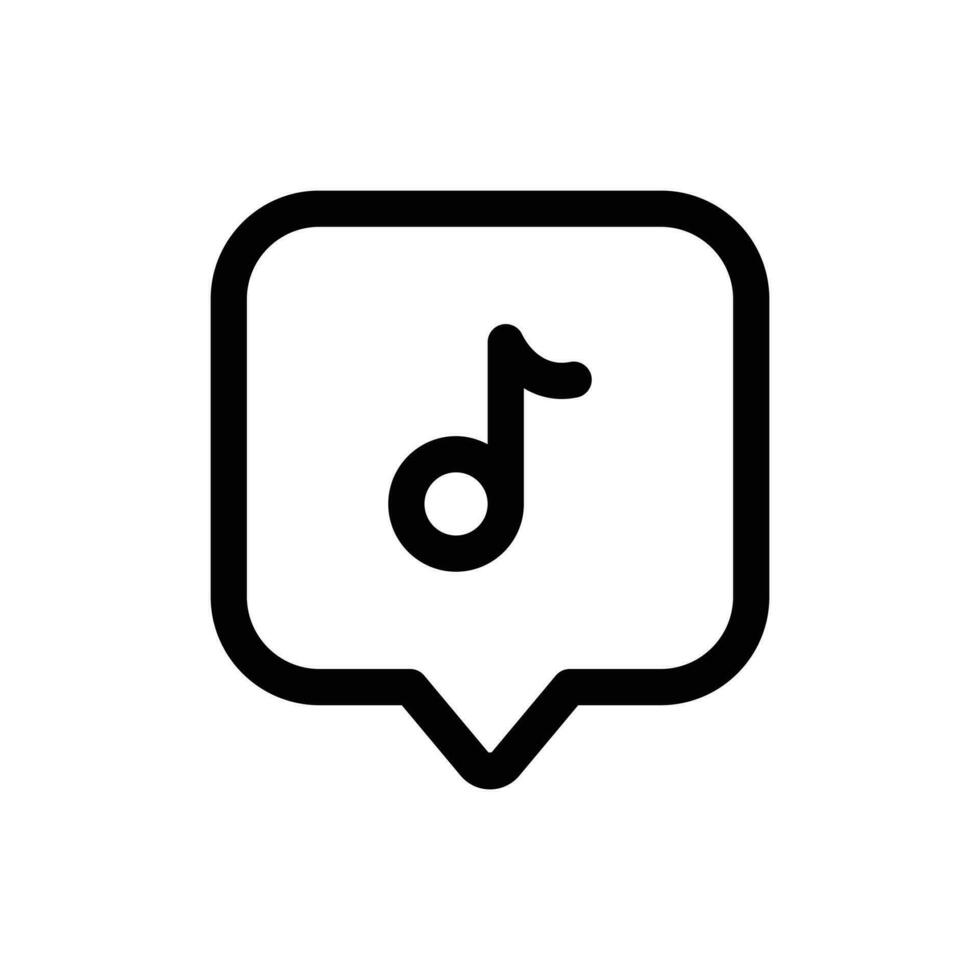 musik chatt ikon i trendig översikt stil isolerat på vit bakgrund. musik chatt silhuett symbol för din hemsida design, logotyp, app, ui. vektor illustration, eps10.