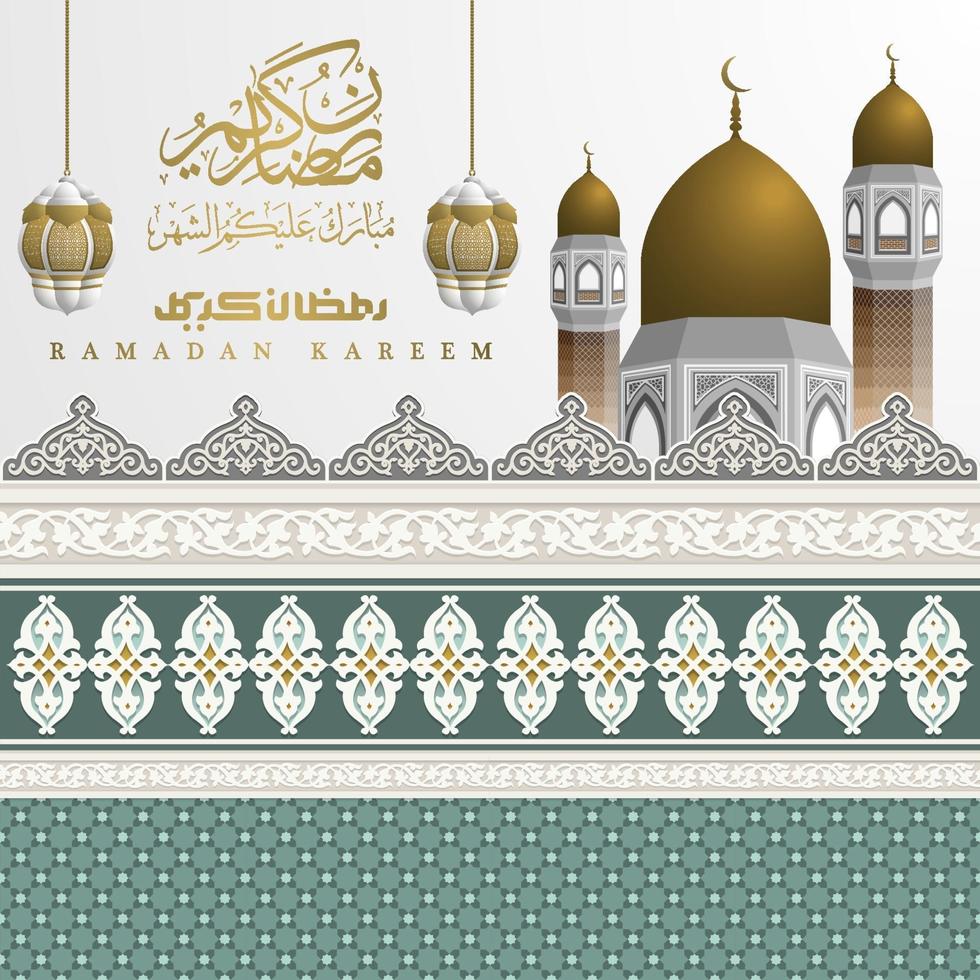 Ramadan Kareem Gruß islamisches Illustrationsvektordesign vektor