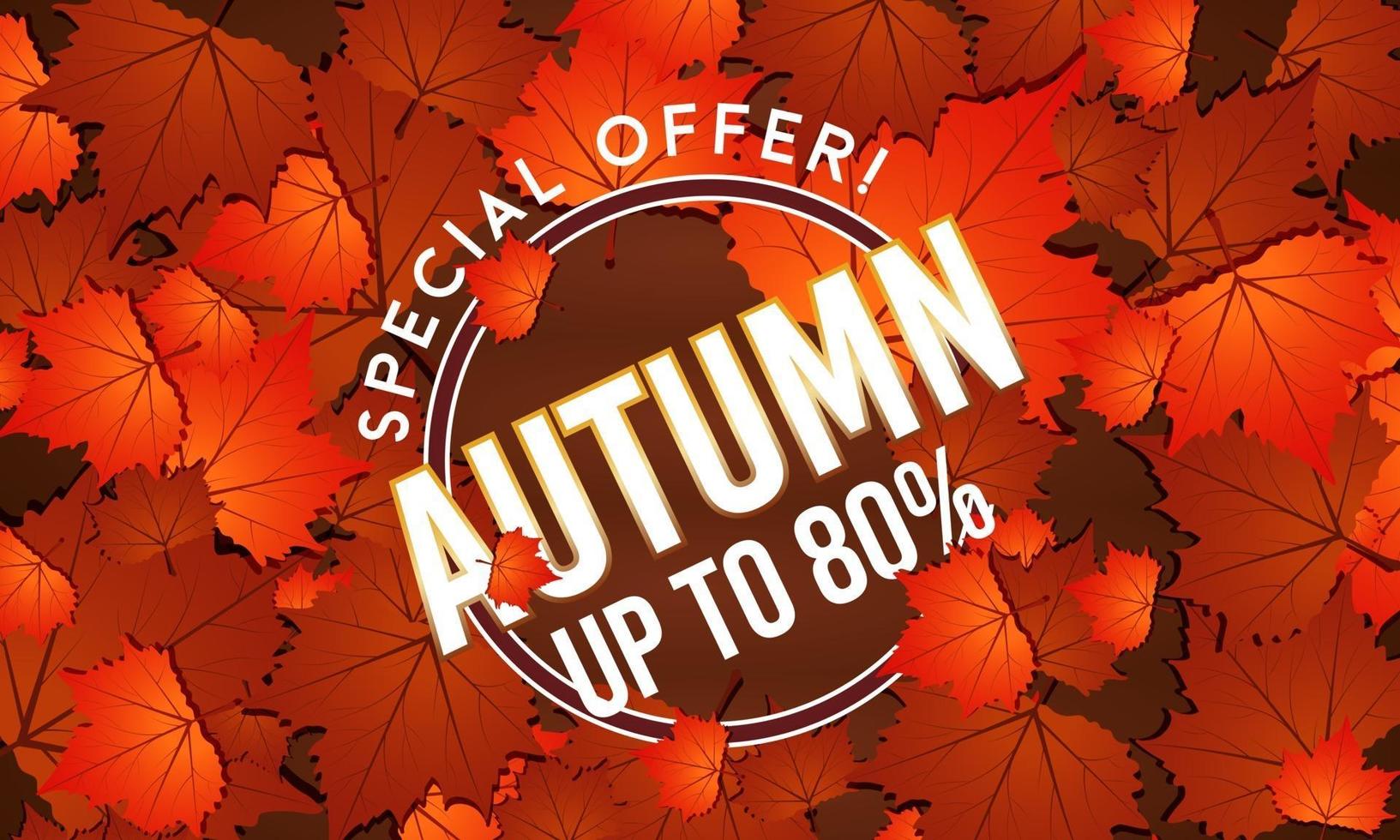 Sonderangebot Herbst Sale Poster Banner vektor