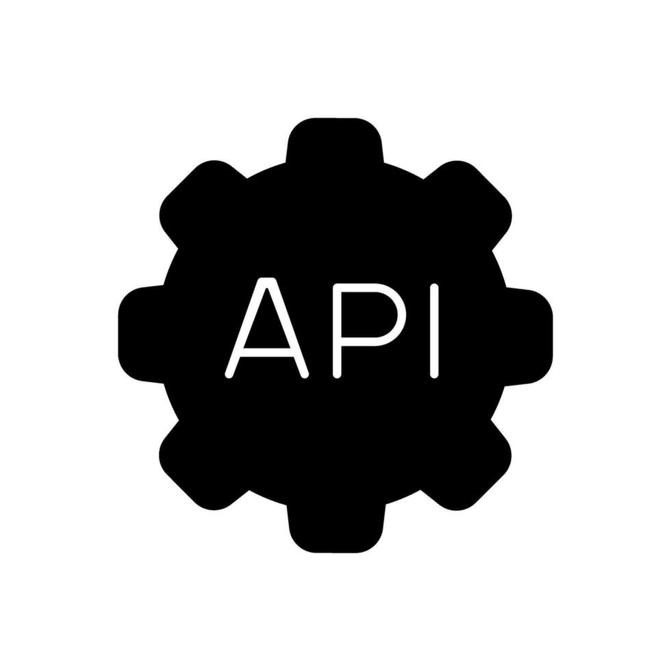 api Vektor Symbol. Software Integration Illustration unterzeichnen. Anwendung Symbol.