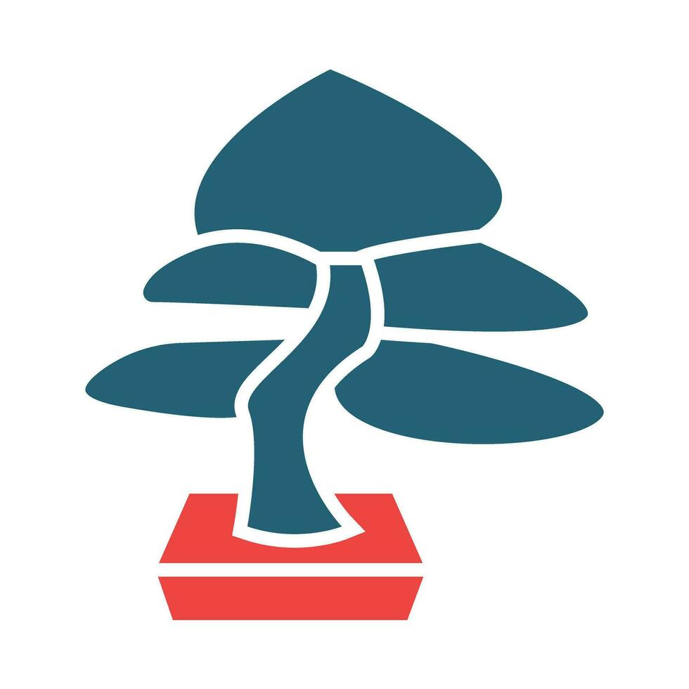 Bonsai Vektor Glyphe zwei Farbe Symbol zum persönlich und kommerziell verwenden.