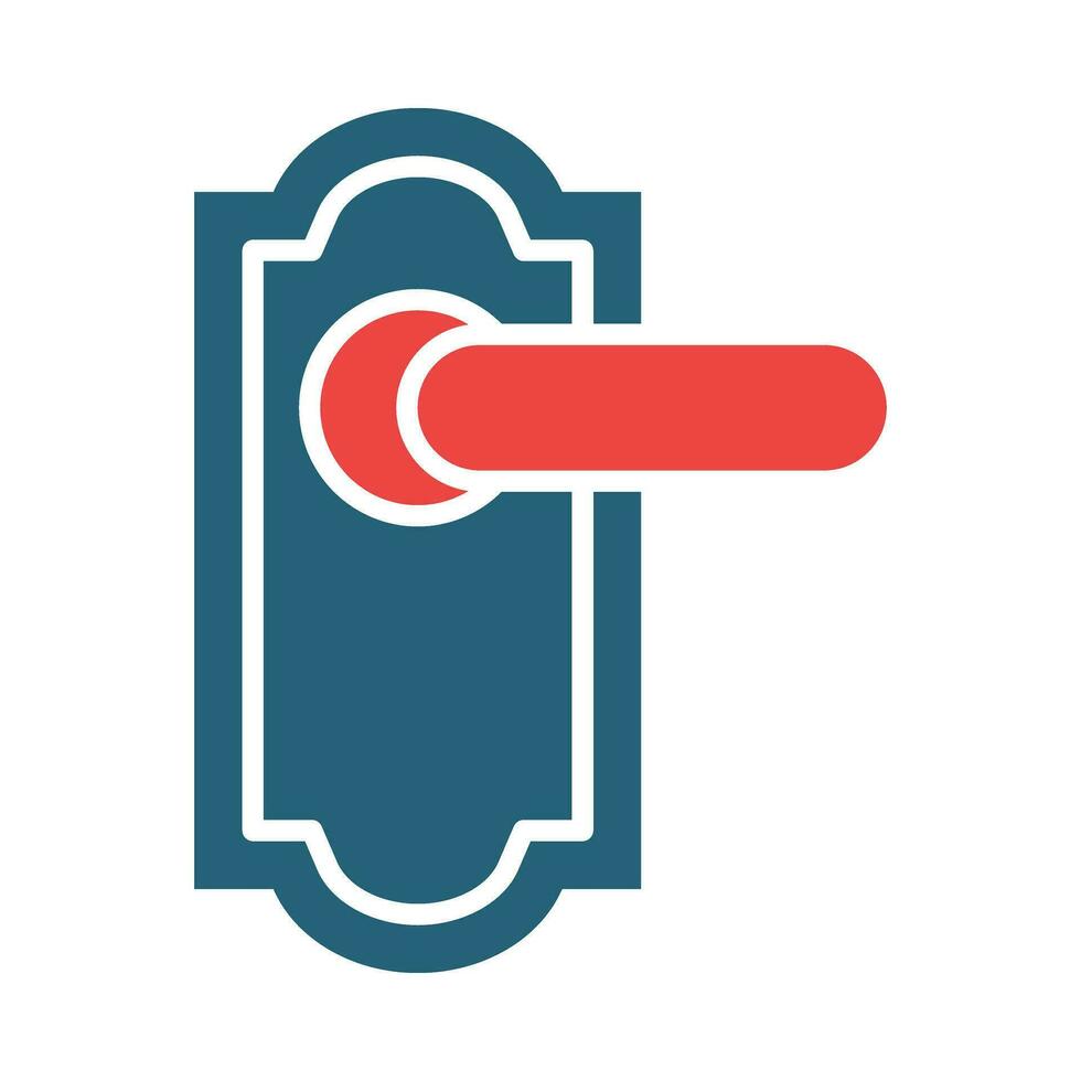 Tür Griff Vektor Glyphe zwei Farbe Symbol zum persönlich und kommerziell verwenden.