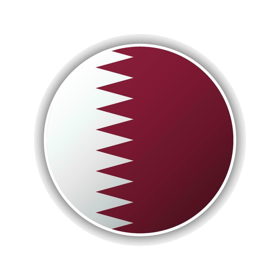 abstrakt cirkel qatar flagga ikon vektor