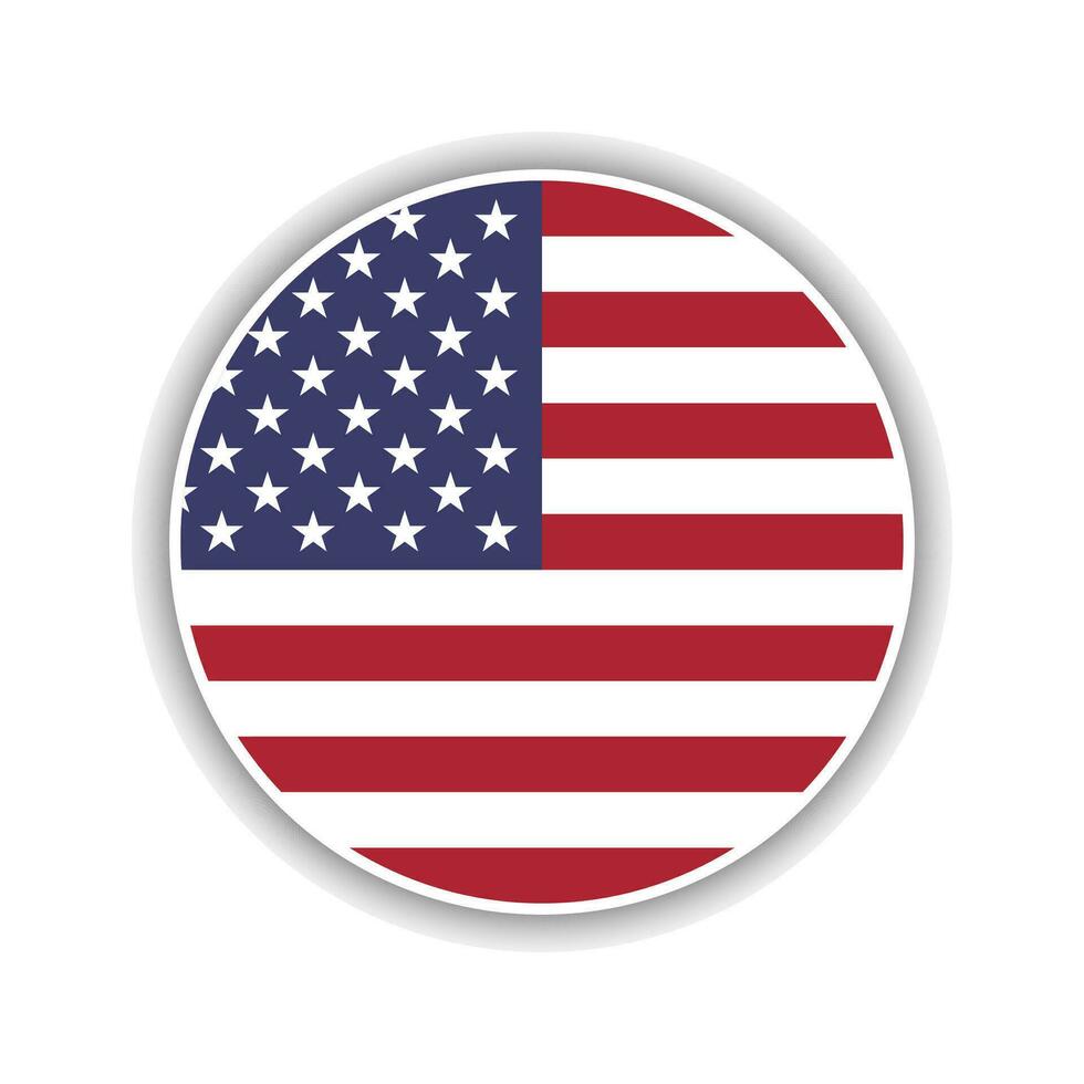 abstrakt Kreis USA Flagge Symbol vektor