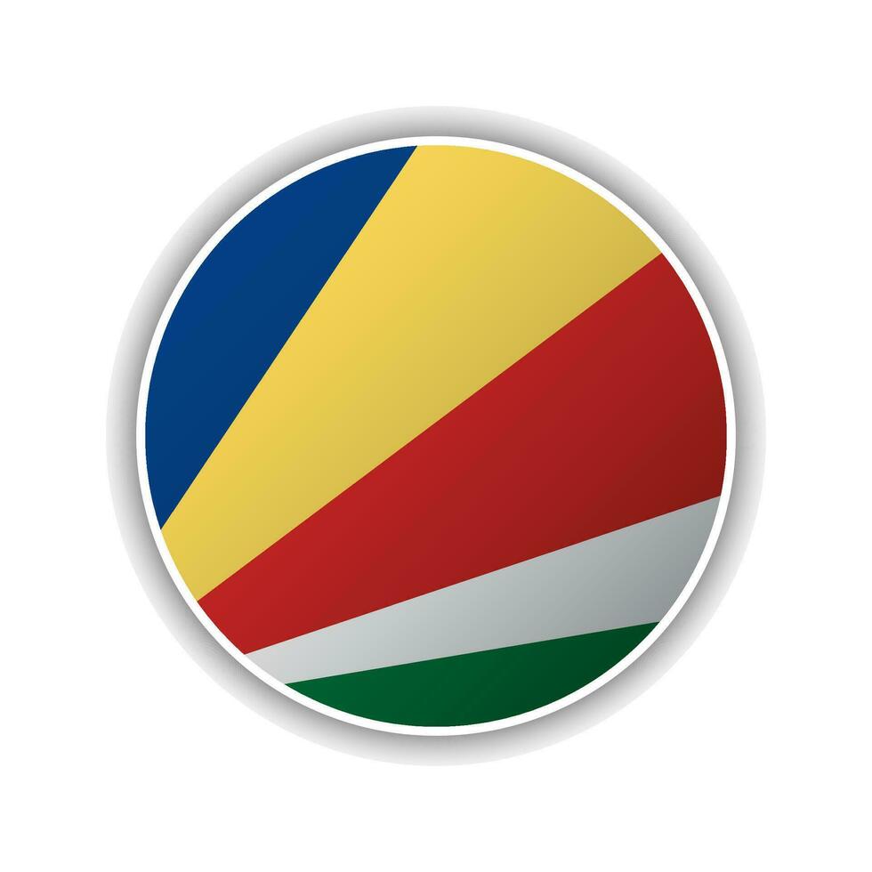 abstrakt Kreis Seychellen Flagge Symbol vektor