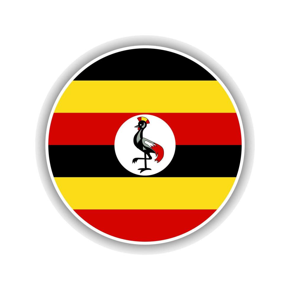 abstrakt Kreis Uganda Flagge Symbol vektor