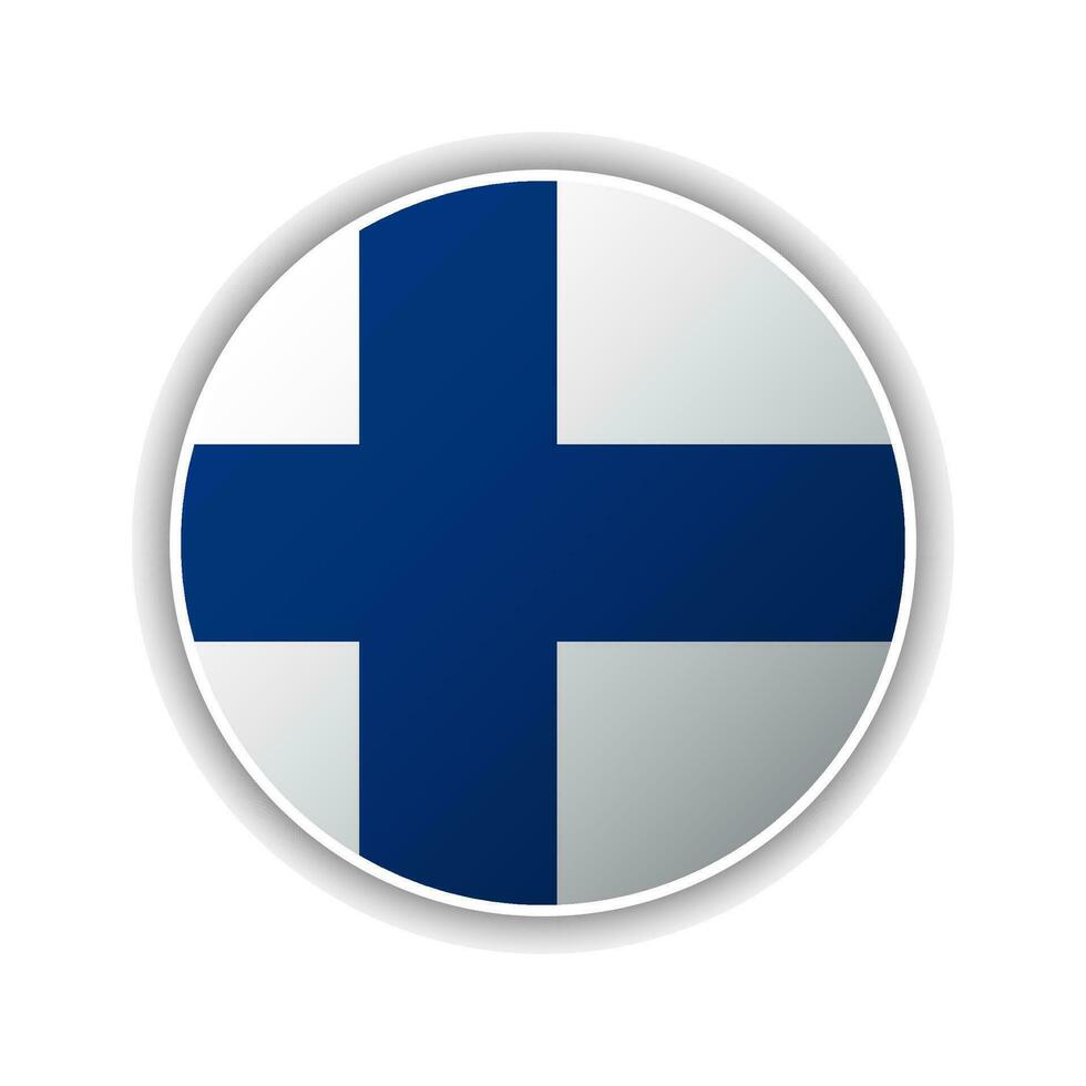 abstrakt Kreis Finnland Flagge Symbol vektor