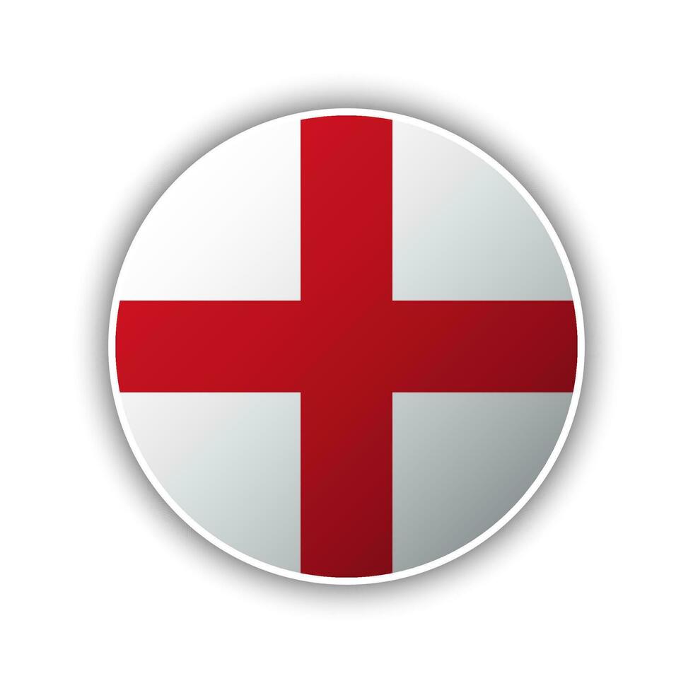 abstrakt cirkel England flagga ikon vektor