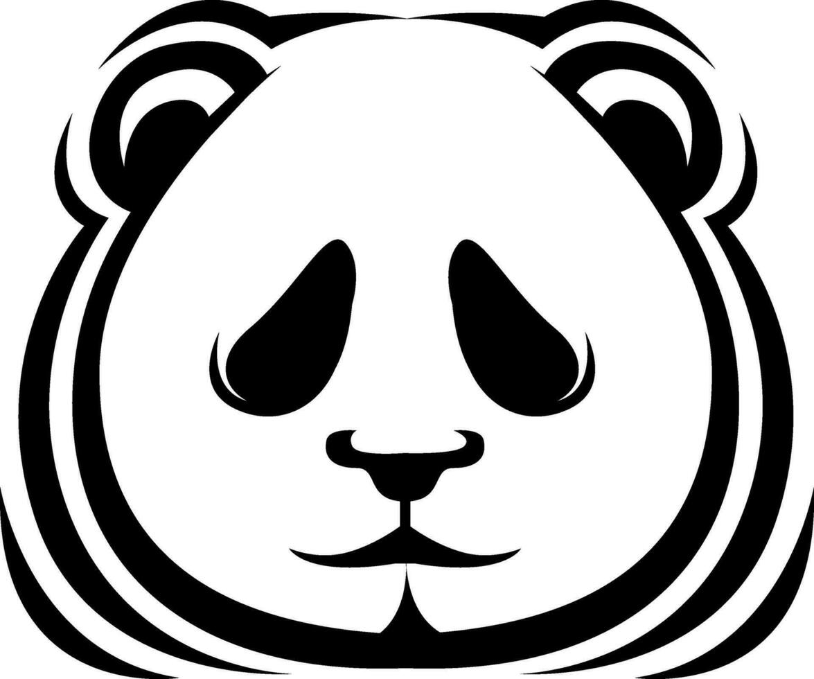 panda Björn huvud tatuering vektor