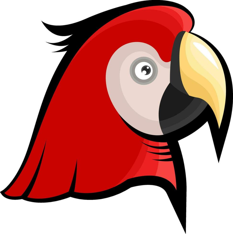 rot Papagei Kopf tätowieren vektor