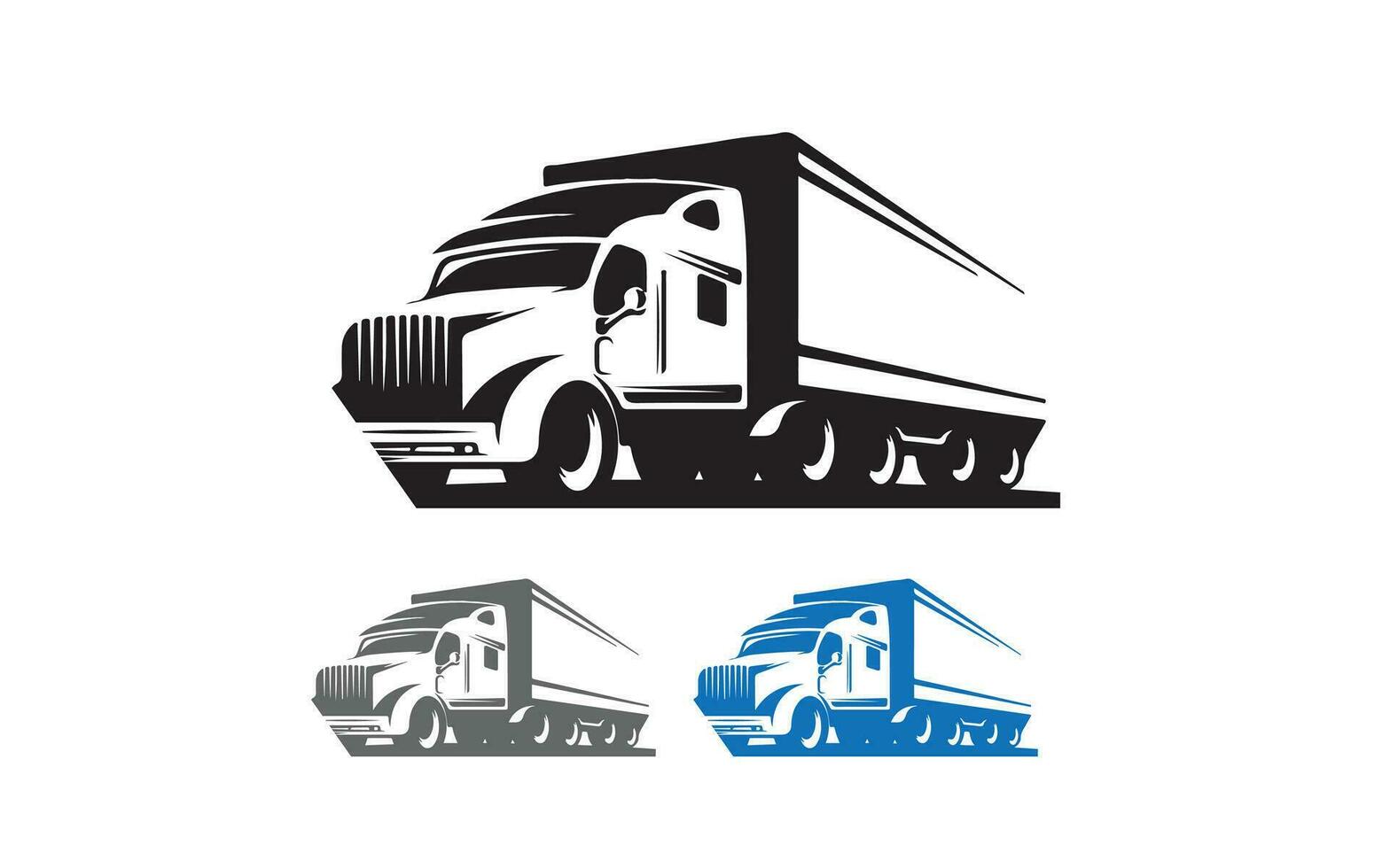 lastbil logistisk vektor silhuett logotyp mall. perfekt för leverans eller transport industri logotyp. fri vektor.