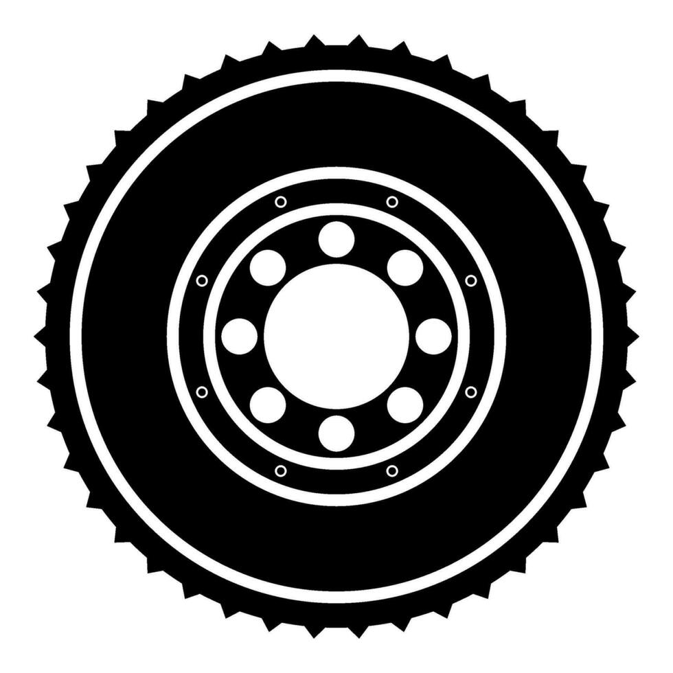 bil koppling svänghjulet sammanhållning överföring bil del tallrik utrustning reparera service ikon svart Färg vektor illustration bild platt stil