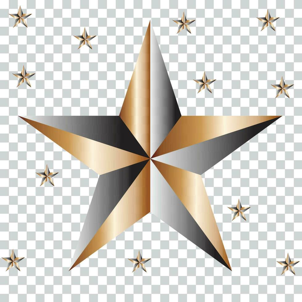 golden Star - - 3d machen vektor