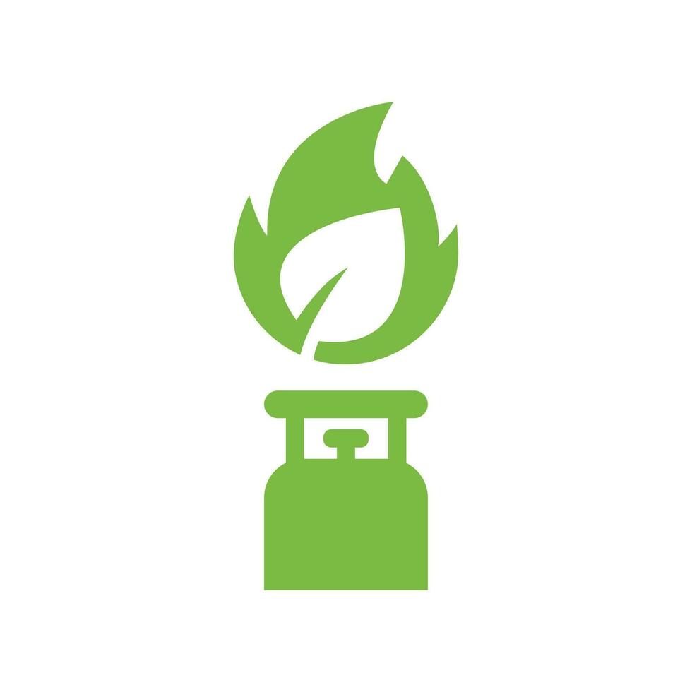 Biogas Lager Symbol. umweltfreundlich, Umwelt, und Alternative Energie Symbol vektor