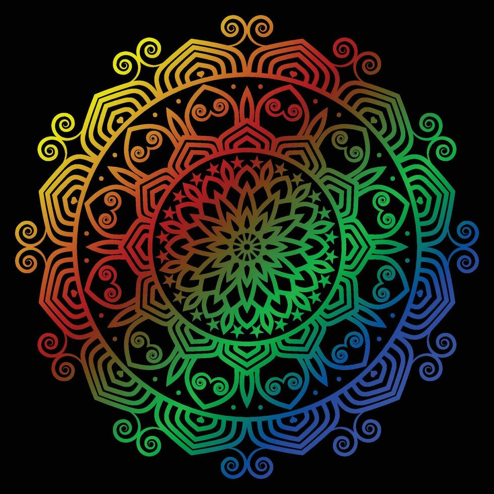 lyxig mandala design vektor