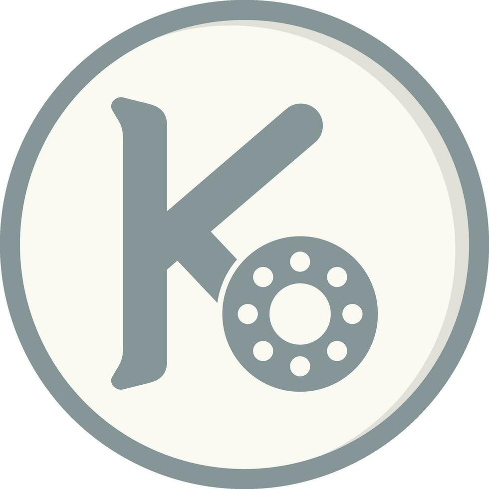 Hauptstadt k Vektor Symbol