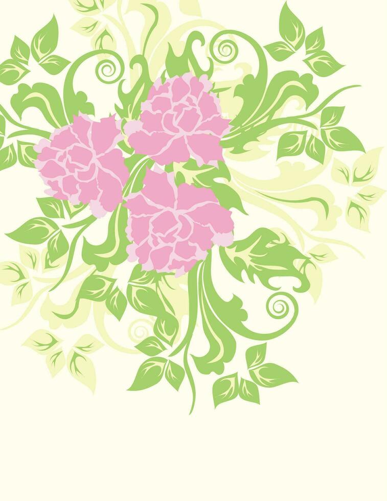Jahrgang Hochzeit Einladung Karte mit aufwendig elegant Blumen- Design vektor