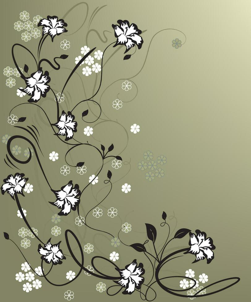 Illustration mit Frühling Blumen und Platz zum Text vektor