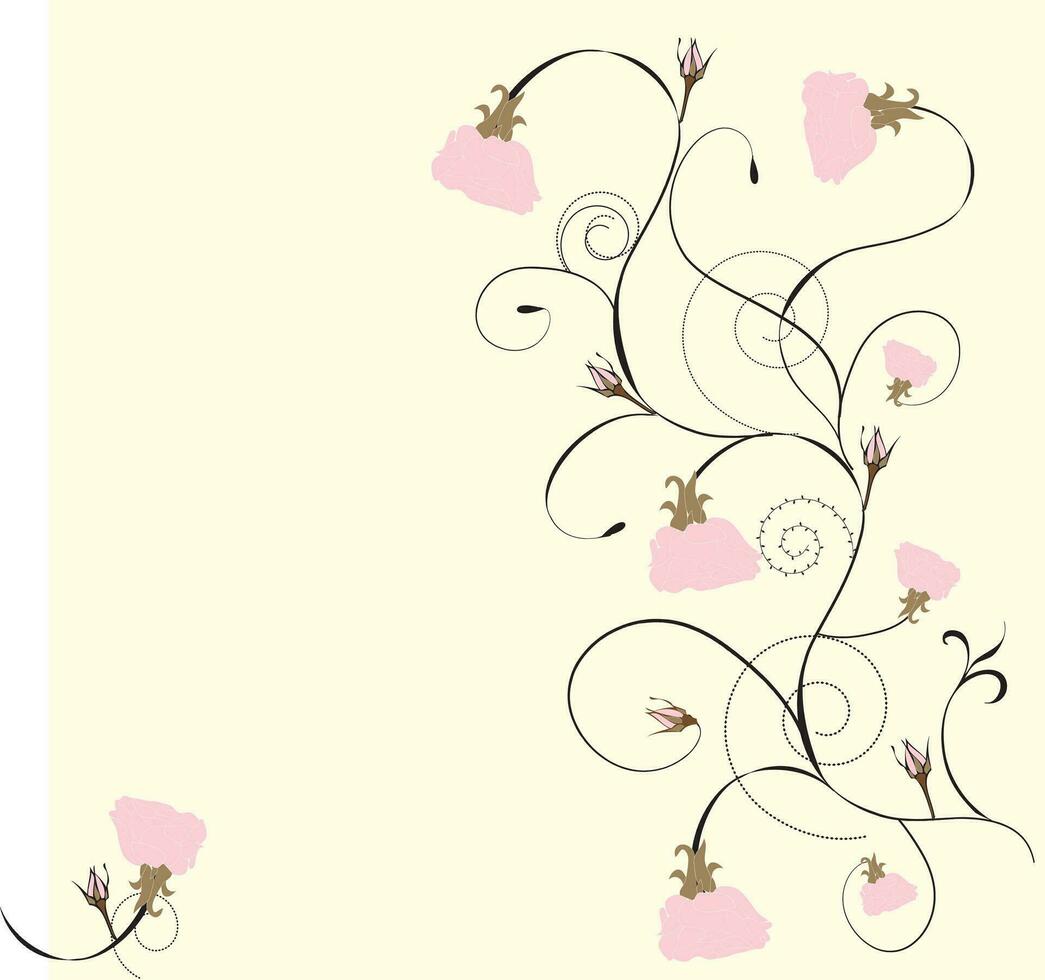 Vektor Illustration, süß Blumen- Hintergrund