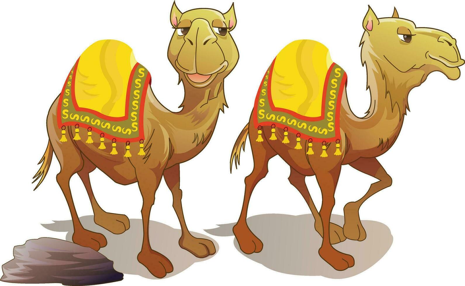 zwei Kamele, Illustration vektor