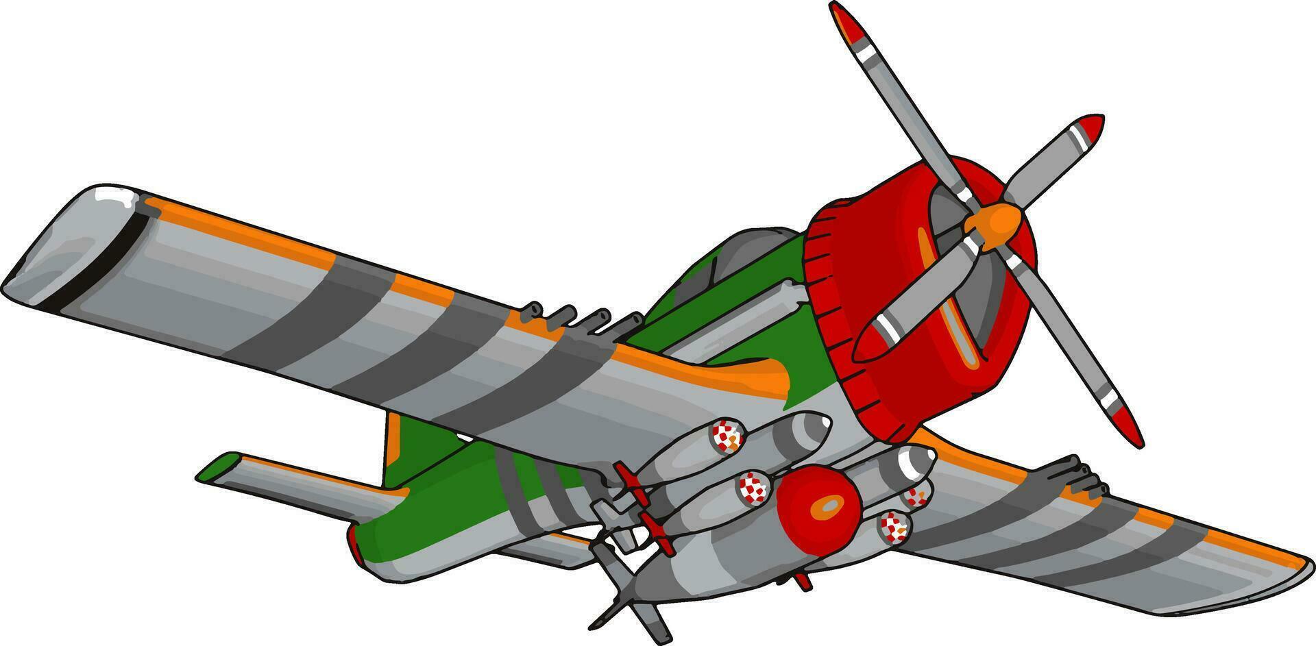 Retro-Bomber, Illustration, Vektor auf weißem Hintergrund.