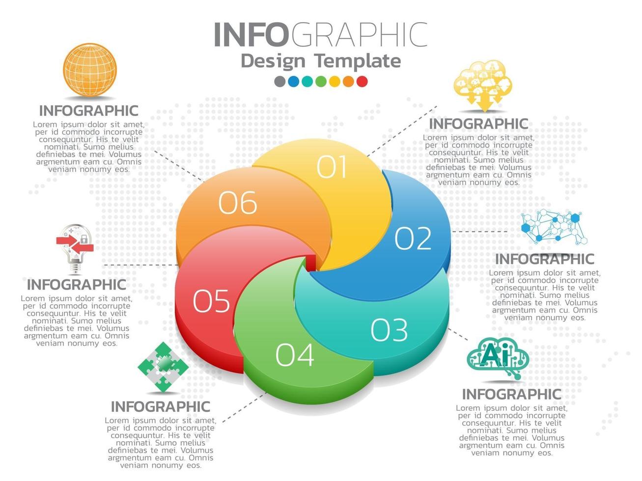 affärsprocessdiagram infographics isometrisk 3d vektor