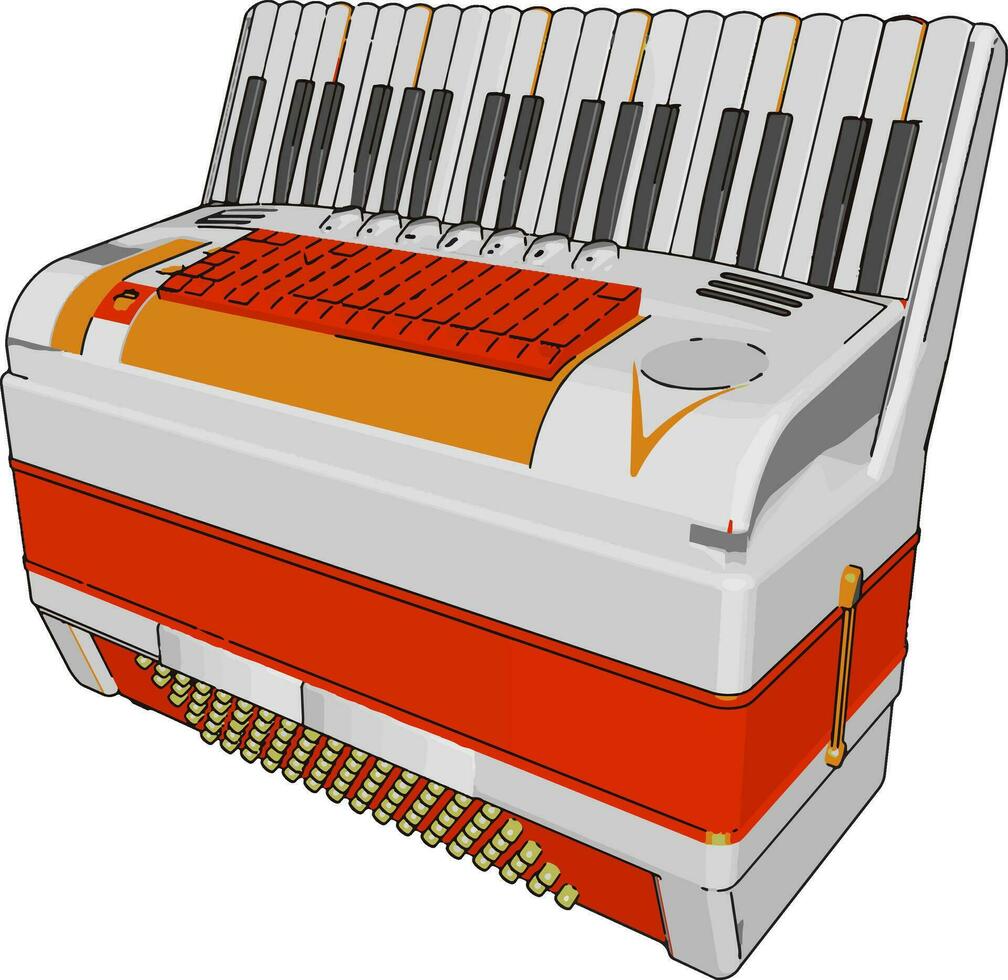 konstig synthesizers, illustration, vektor på vit bakgrund.