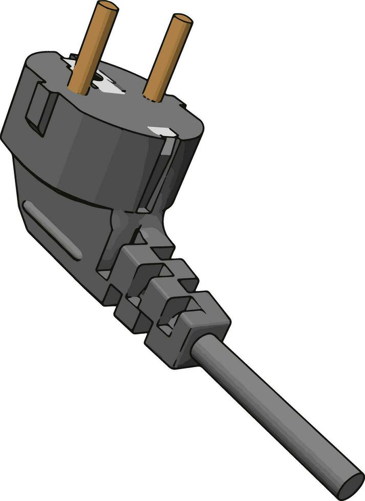 Spänning kabel, illustration, vektor på vit bakgrund.