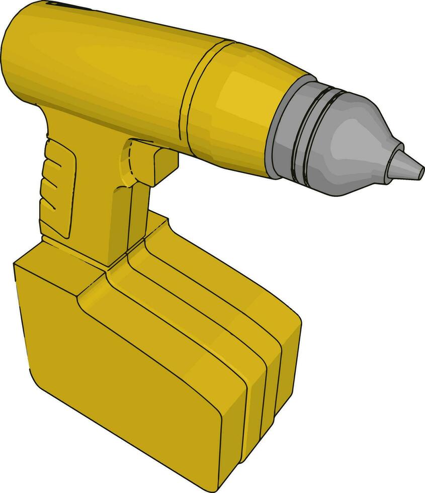gul borra, illustration, vektor på vit bakgrund.