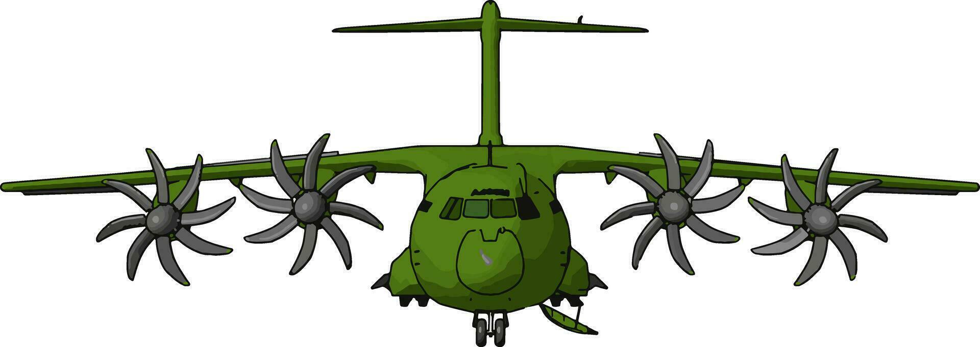 Herkules- historisch Militär- Flugzeug Vektor oder Farbe Illustration