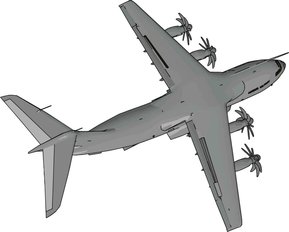 angetrieben Flugzeug es ist Arbeiten Vektor oder Farbe Illustration