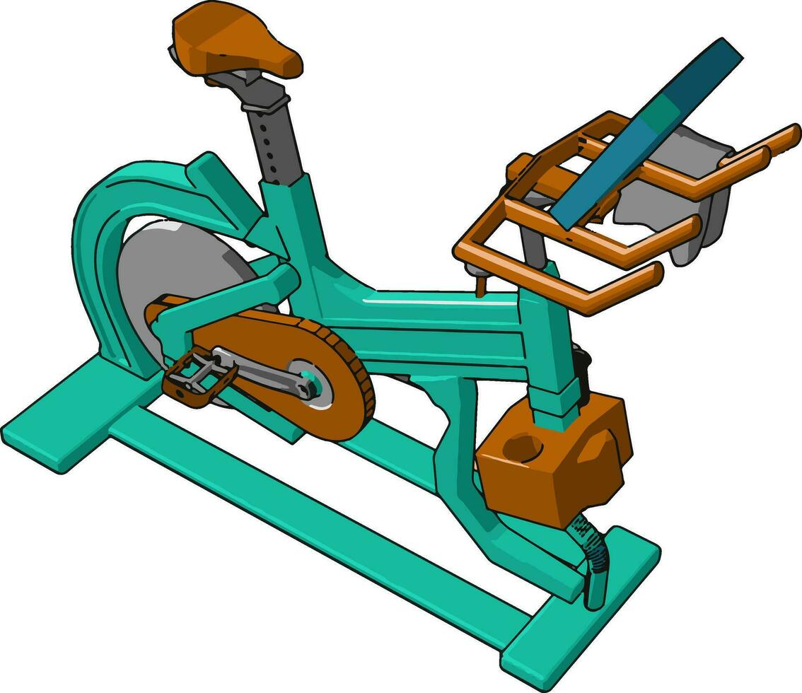 en stationär cykel vektor eller Färg illustration