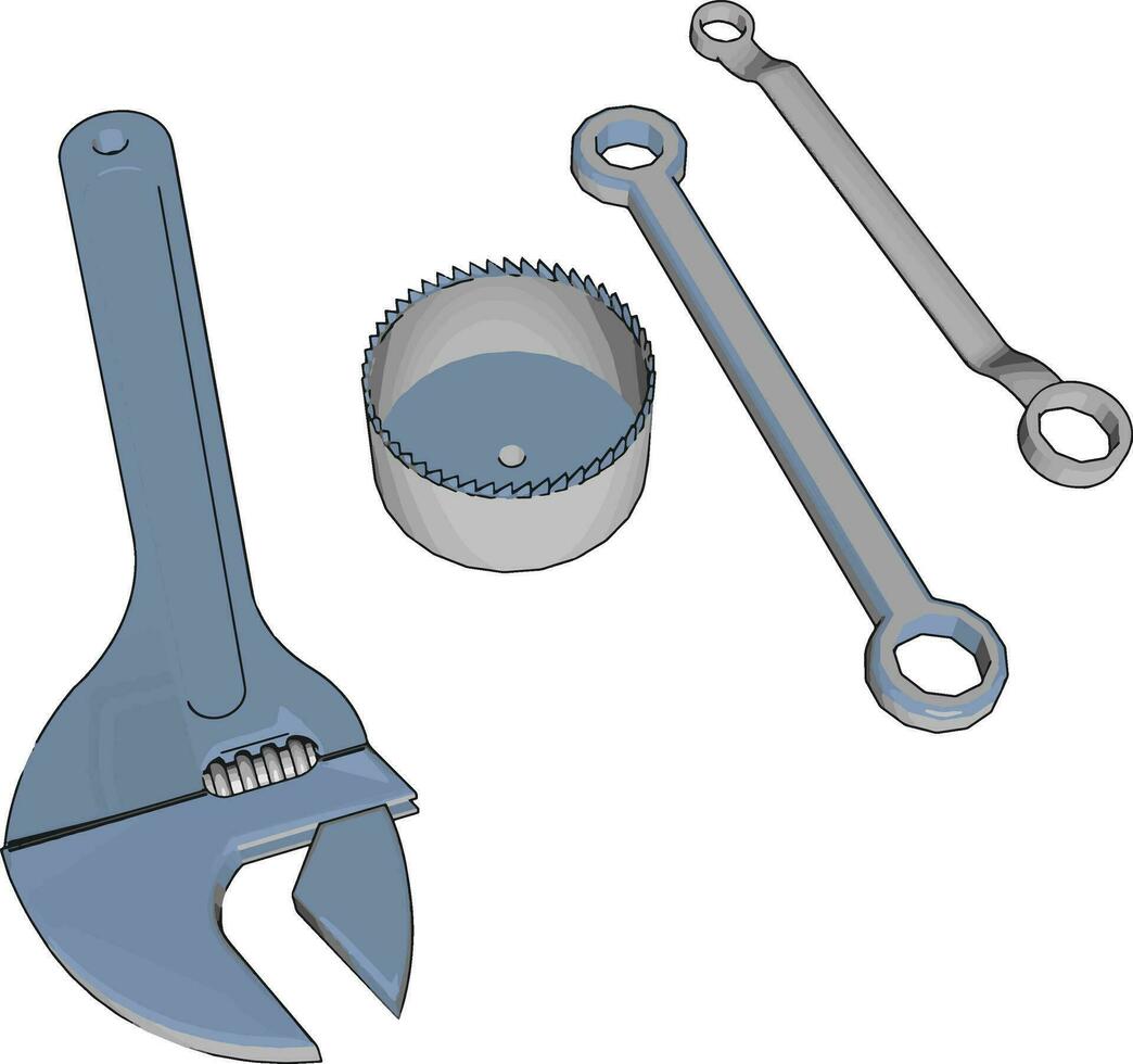 Hand Werkzeug- Schlüssel Schlüssel Vektor oder Farbe Illustration
