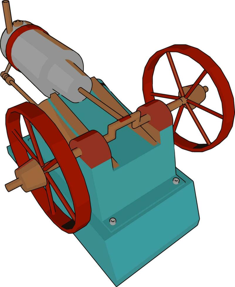 mechanisch Gerät Maschine Vektor oder Farbe Illustration