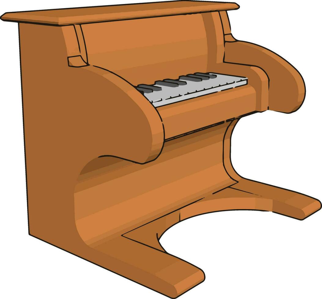 en spelare piano leksak vektor eller Färg illustration