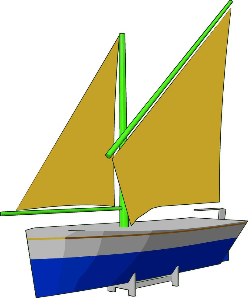 de segelbåt leksak vektor eller Färg illustration