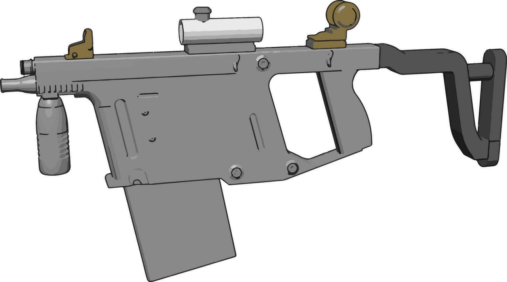 3d Vektor Illustration auf Weiß Hintergrund von ein Militär- Gewehr