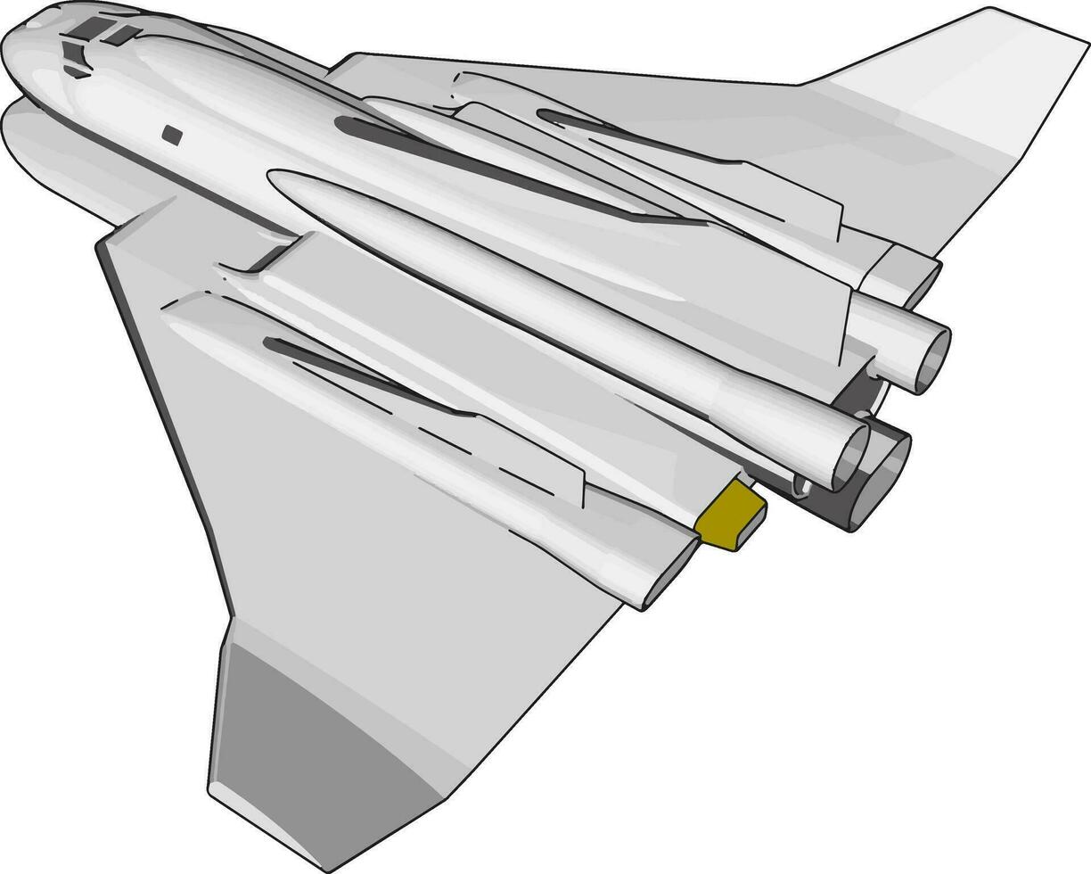 vit fantasi Plats shuttle vektor illustration på vit bakgrund