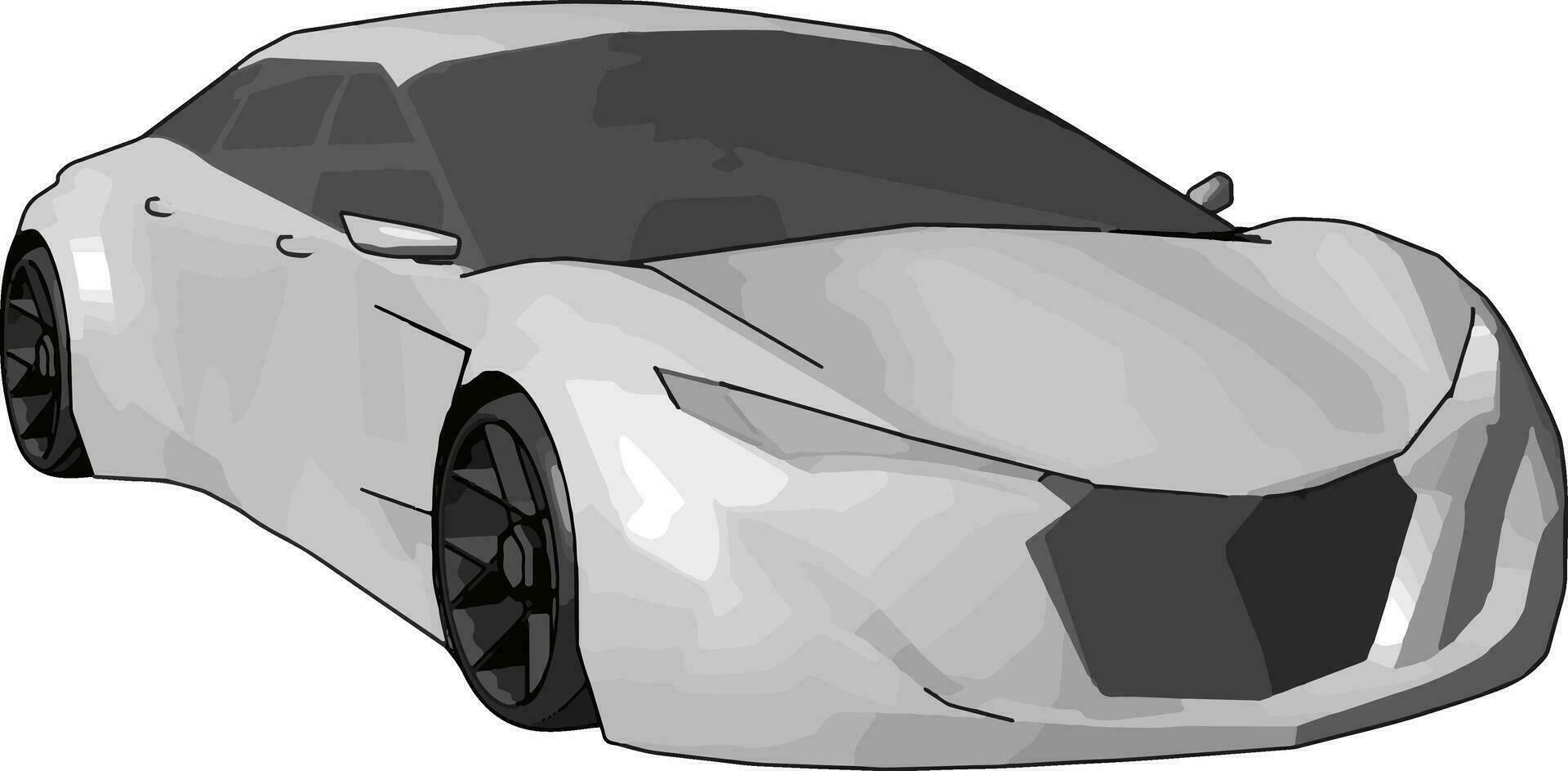 Weißer Lamborghini Gallardo, Illustration, Vektor auf weißem Hintergrund.