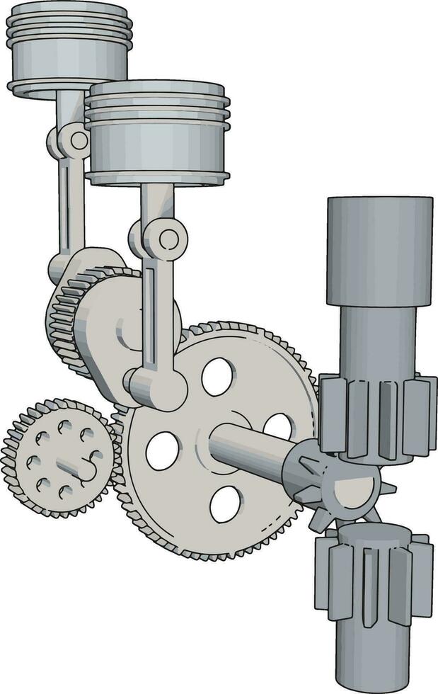 weiße Werkzeugmaschine, Illustration, Vektor auf weißem Hintergrund.