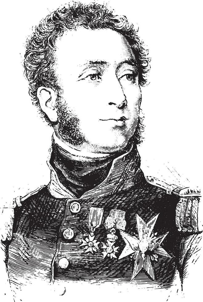 Herzog von Angouleme, Jahrgang Gravur. vektor