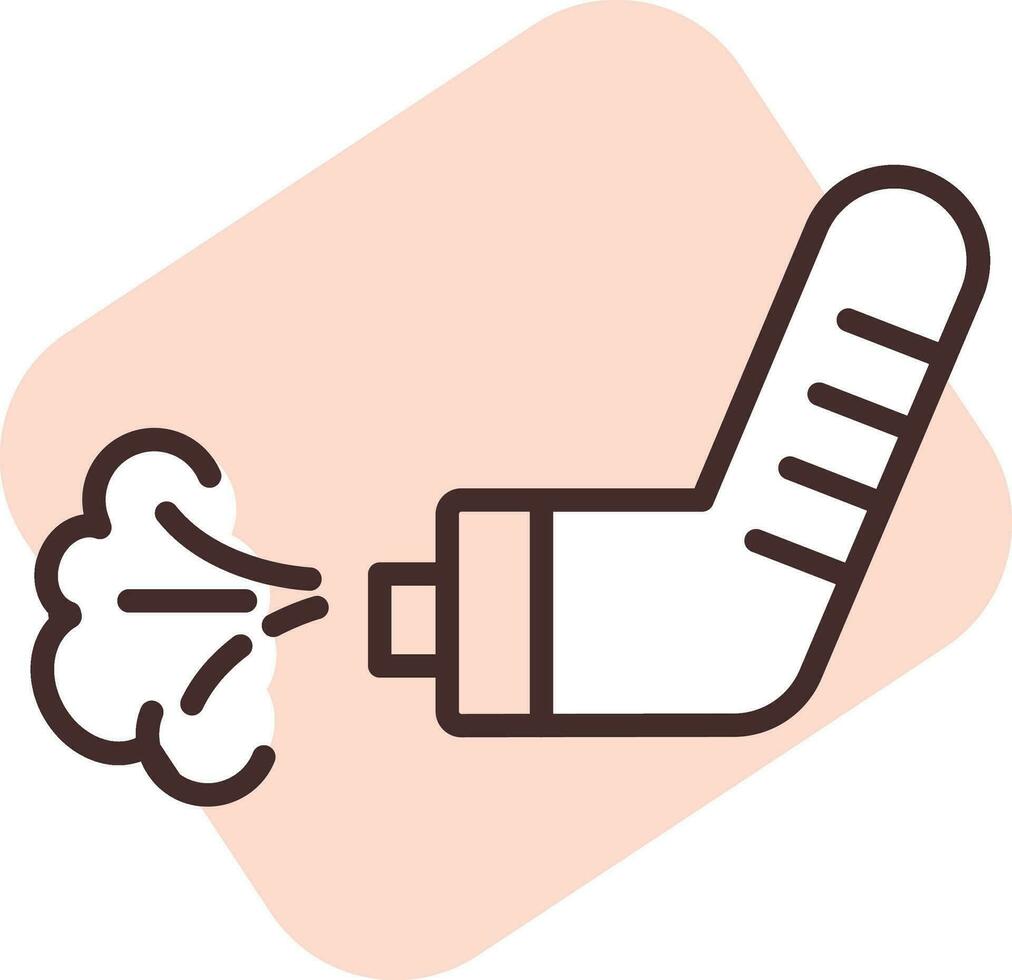 Asthmapumpe, Symbol, Vektor auf weißem Hintergrund.
