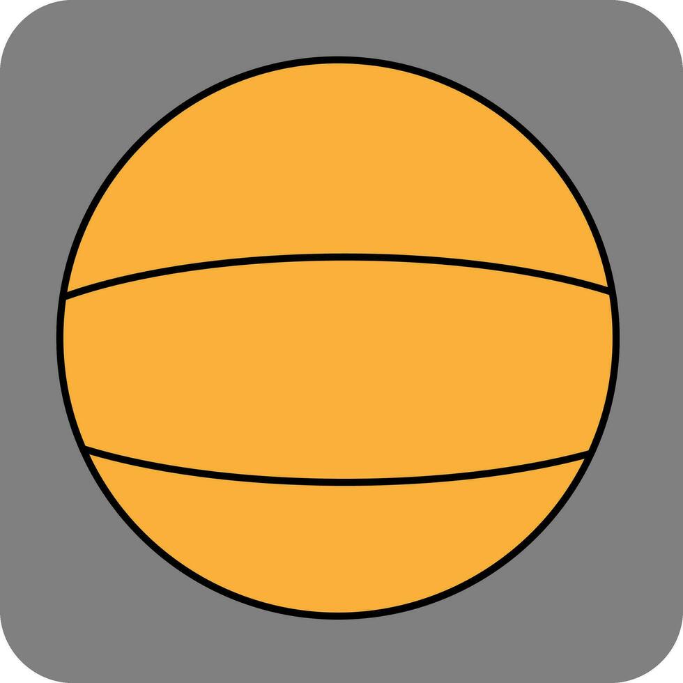 basketboll boll, ikon, vektor på vit bakgrund.