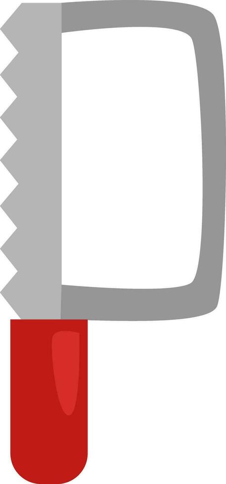 Instrument Bügelsäge, Symbol, Vektor auf weißem Hintergrund.