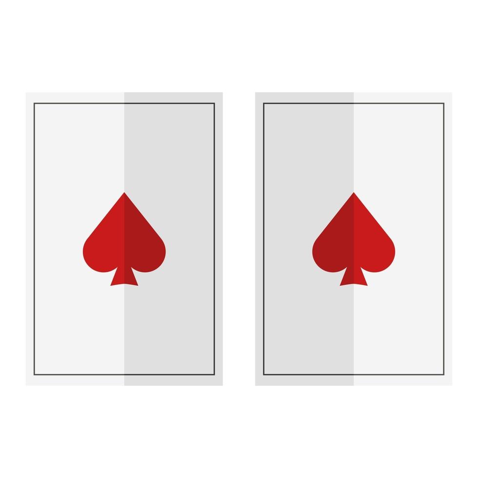 poker kort illustrerad på vit bakgrund vektor