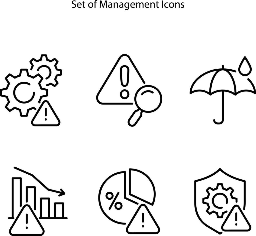 Geschäft Verwaltung Symbol einstellen zum Anwendung, Webseite, und Logo. vektor