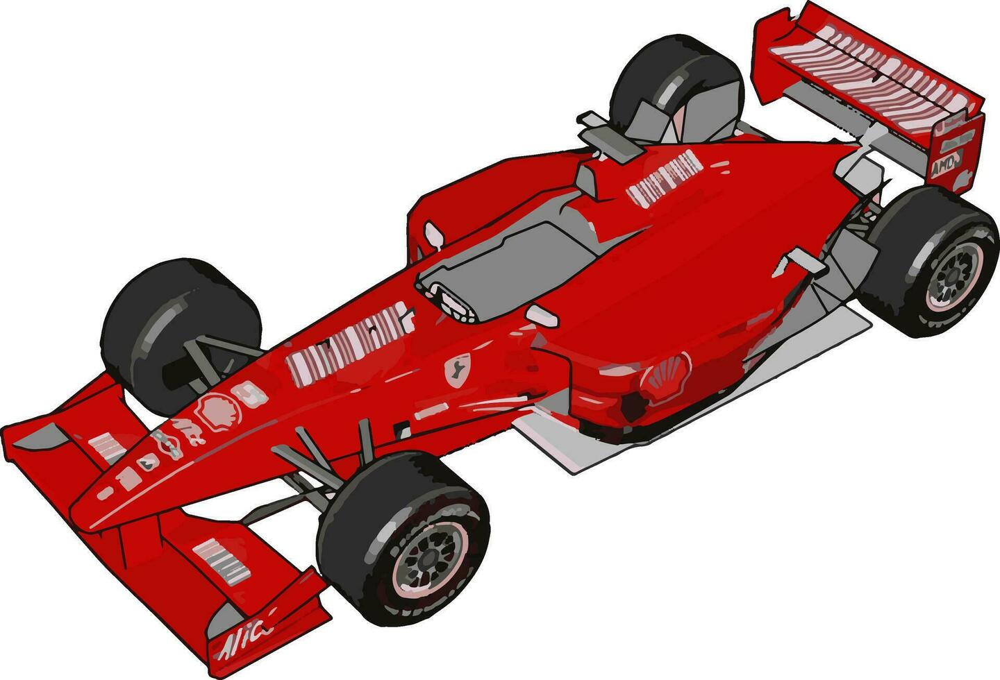 rot farbig Sport Spielzeug Auto Vektor oder Farbe Illustration