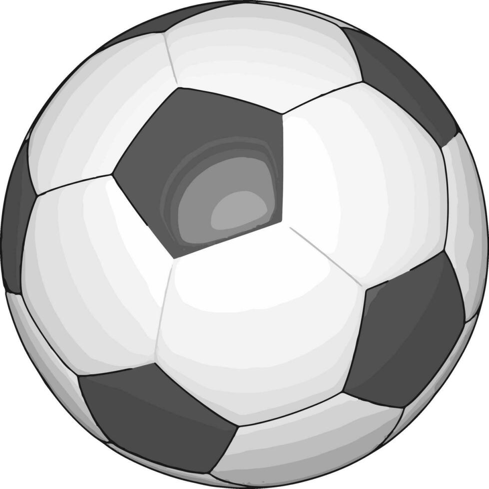 svart och vit fotboll boll vektor illustration på vit bakgrund